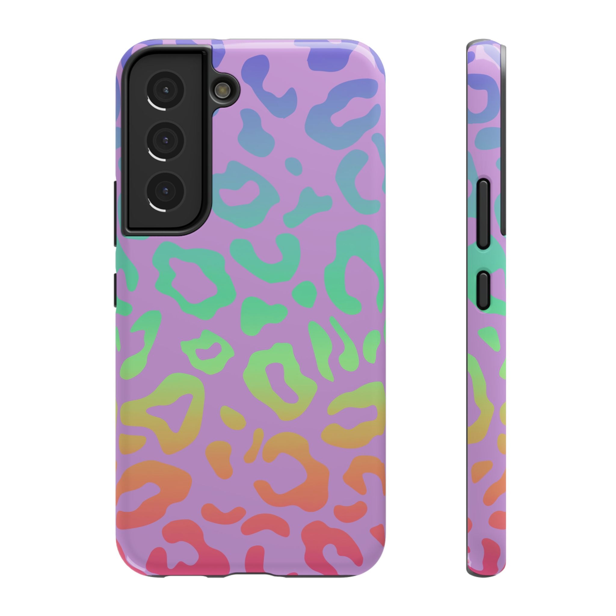 Bespattered Facade Rainbow Leopard Impact-Resistant Case