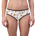 German themed women's undies, Oktoberfest Pretzel Sausage Stamp Pattern Briefs