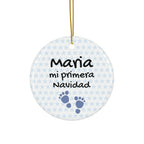 Mi primera Navidad Ceramic Ornament by Printify