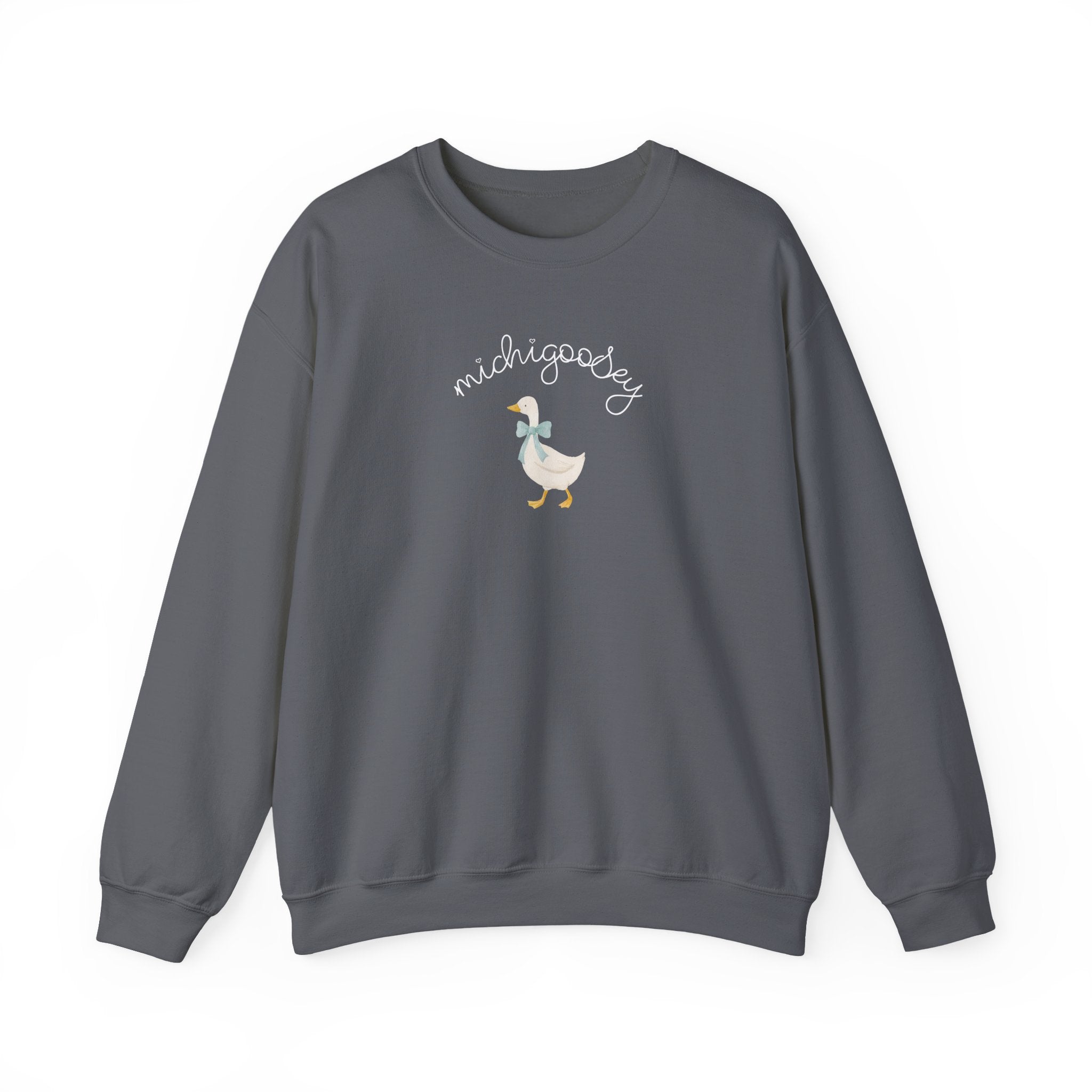 Michigoosey Goose Sweatshirt, Silly Goose Crewneck, Gander sweater, Michigan Wildlife Shirt, Novelty Animal Sweater