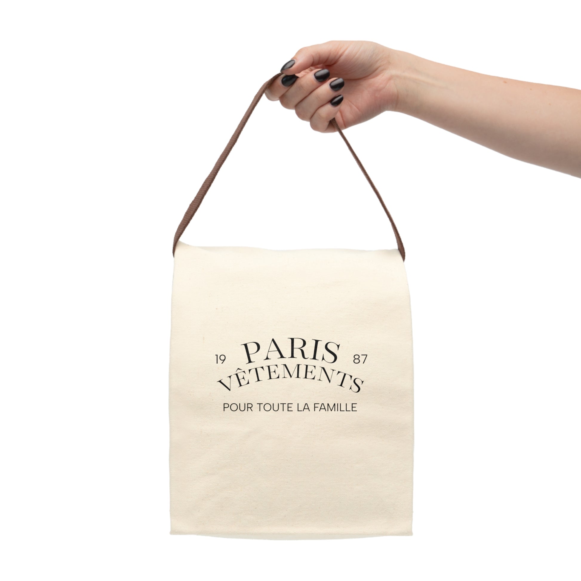 Paris vêtements Stylish French Canvas Lunch Bag
