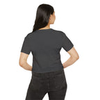 Auf Deutsch, bitte script crop top, German phrase tee, minimalist typography