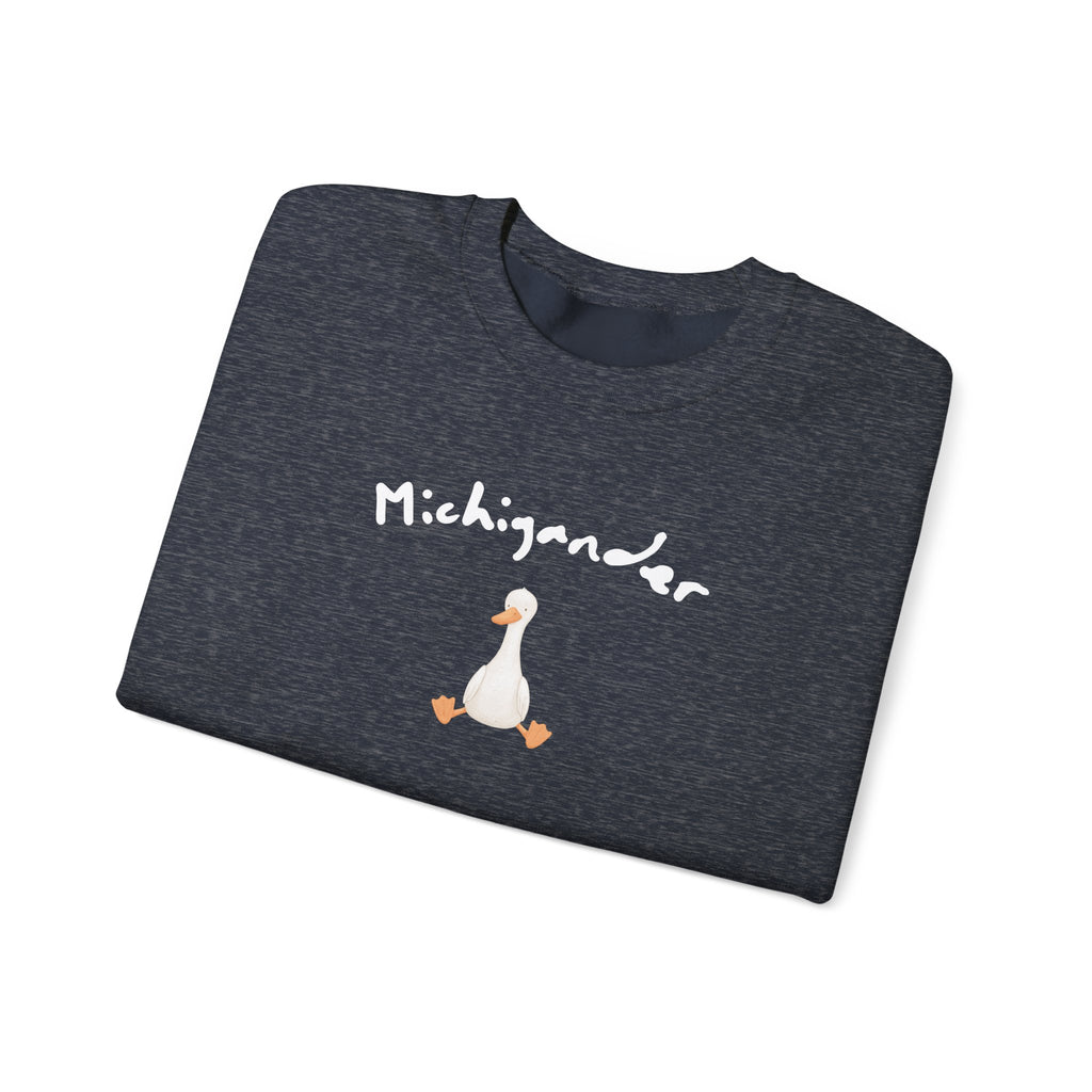 Michigander Goose Sweatshirt, Michigan Goose State Pride Crewneck