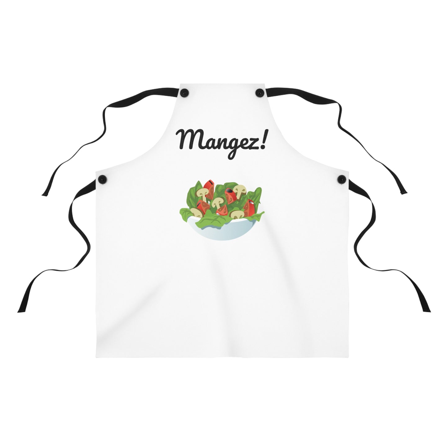 Mangez! Französische weiße Küchenschürze