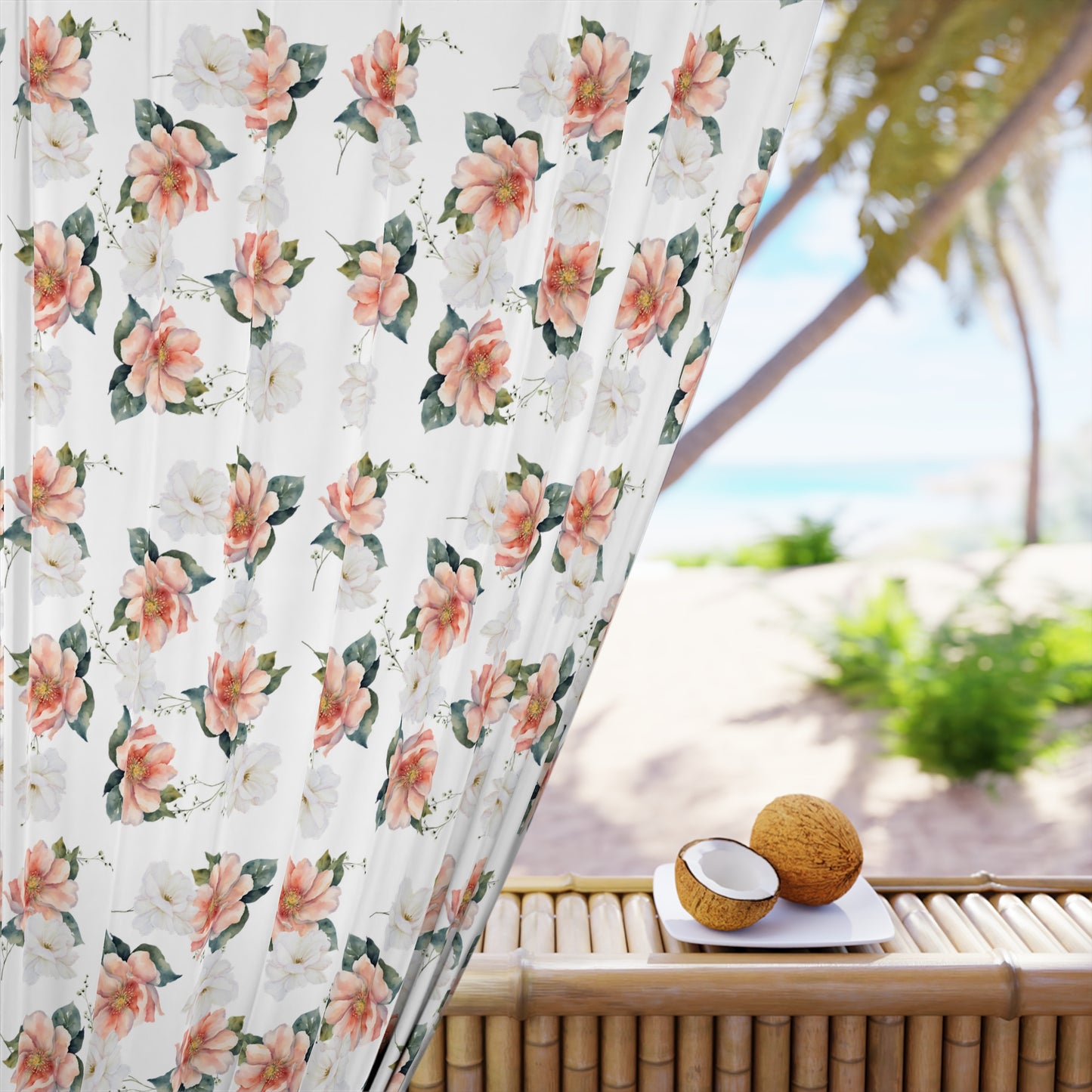 Floral Window Curtain