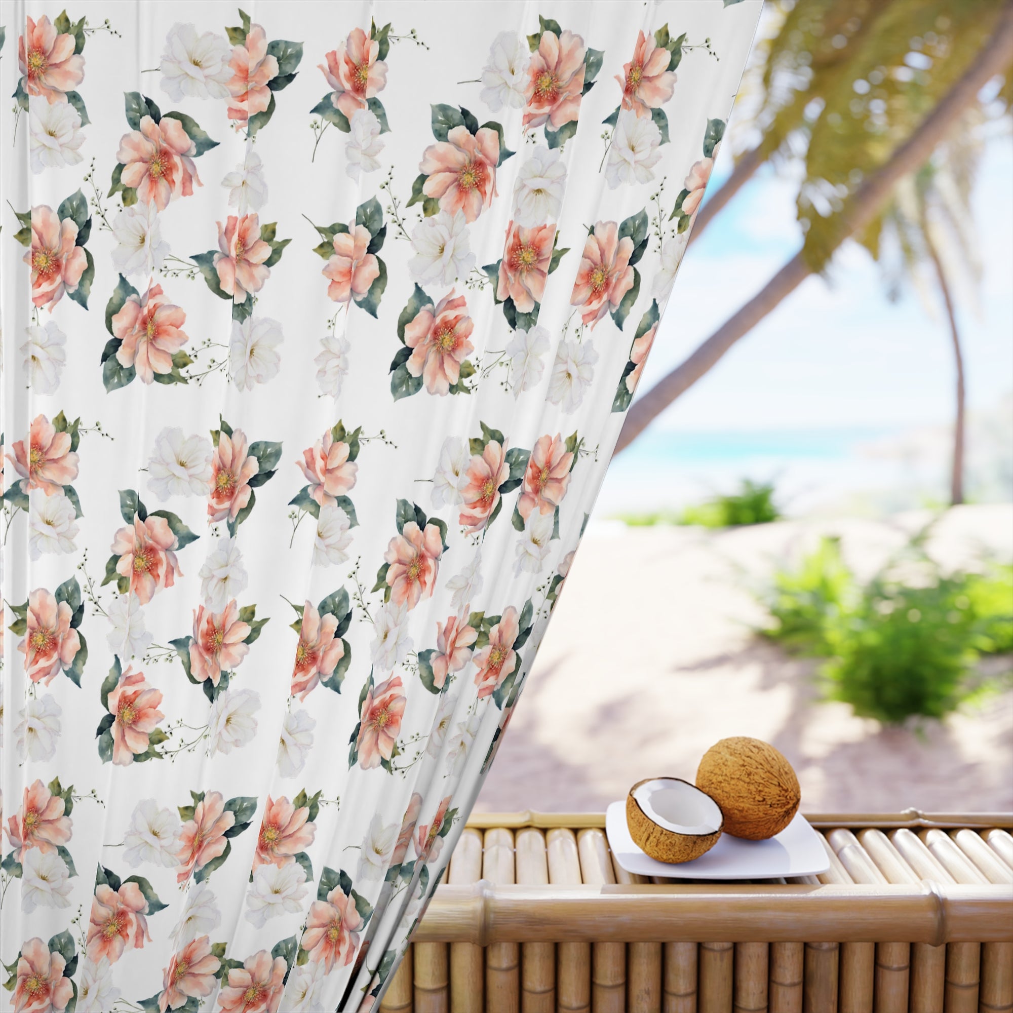 Floral Window Curtain