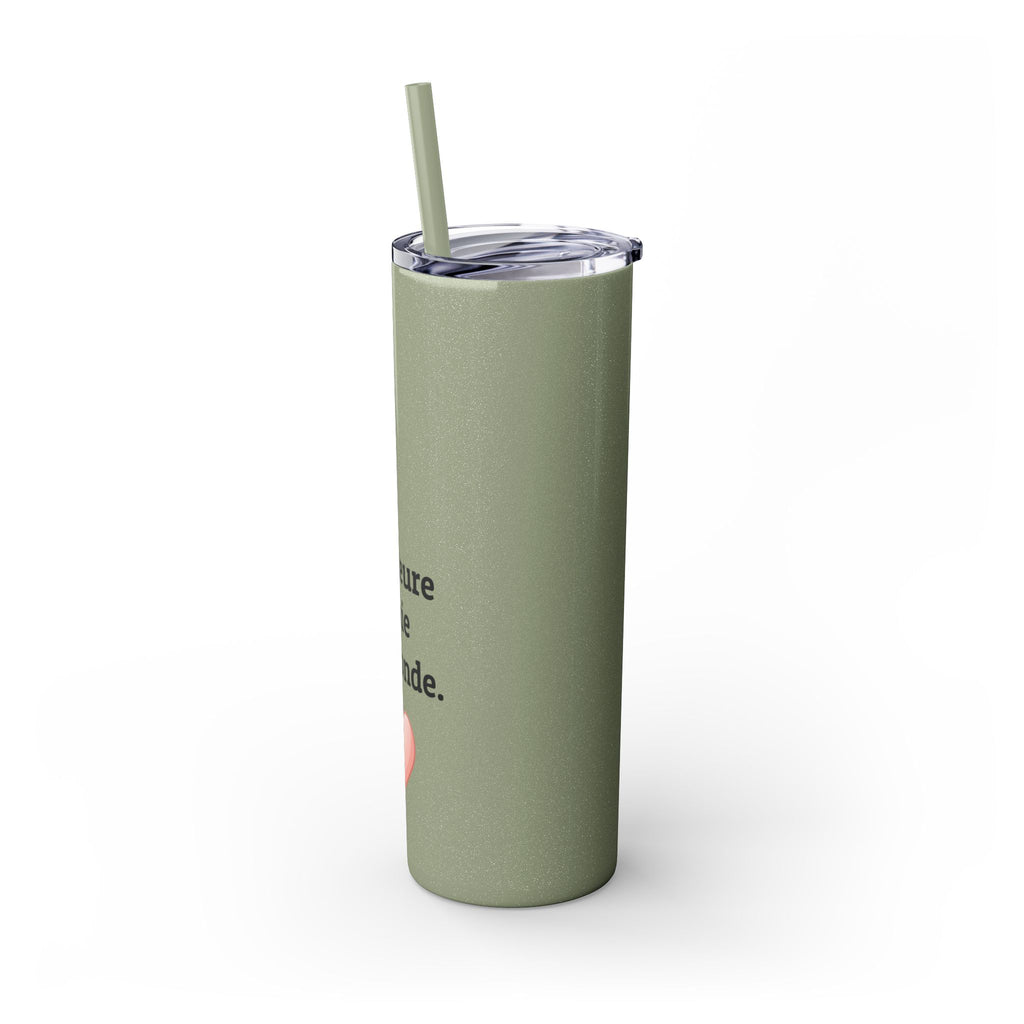 Meilleure amie du monde Skinny Tumbler with Straw, 20oz