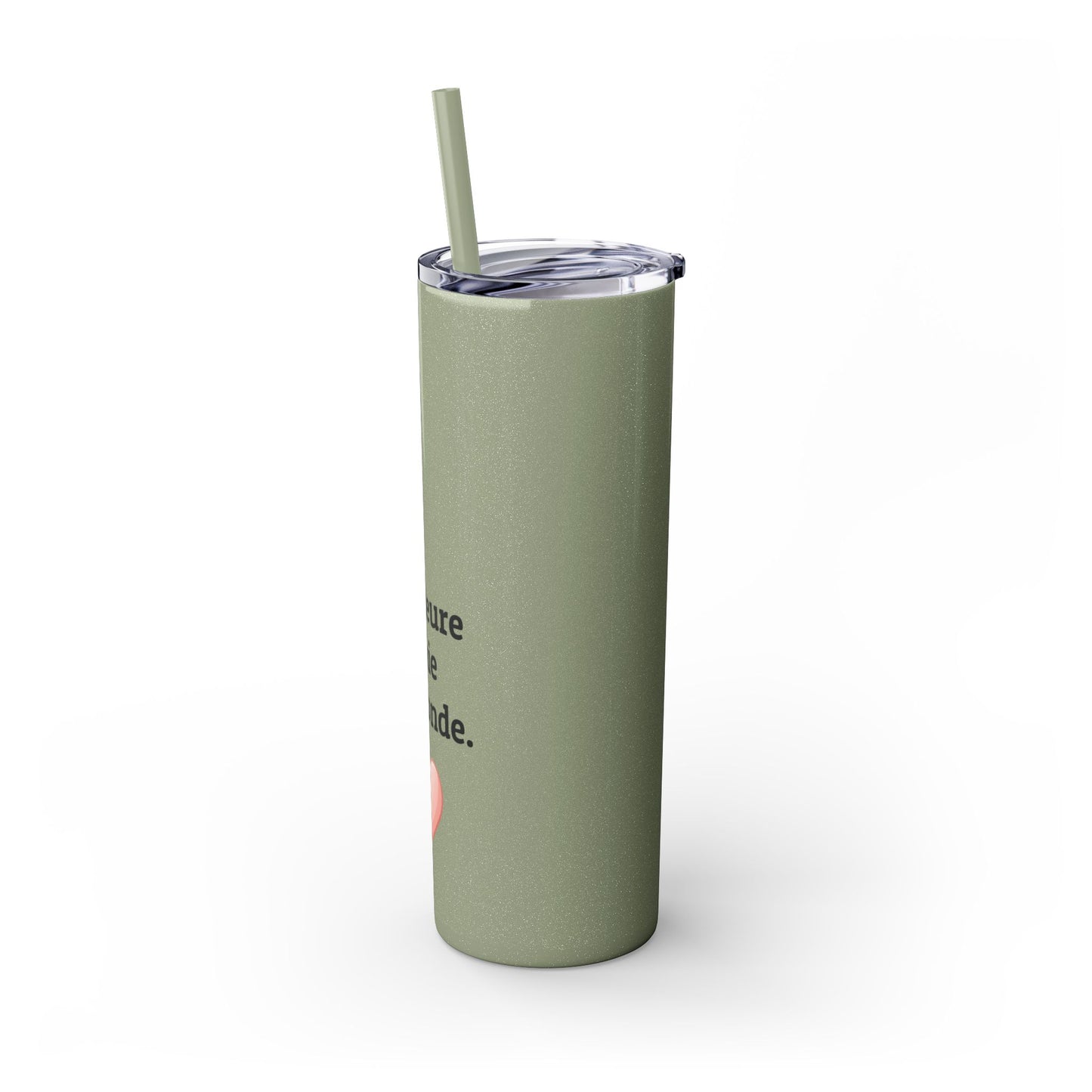 Meilleure amie du monde Skinny Tumbler with Straw, 20oz