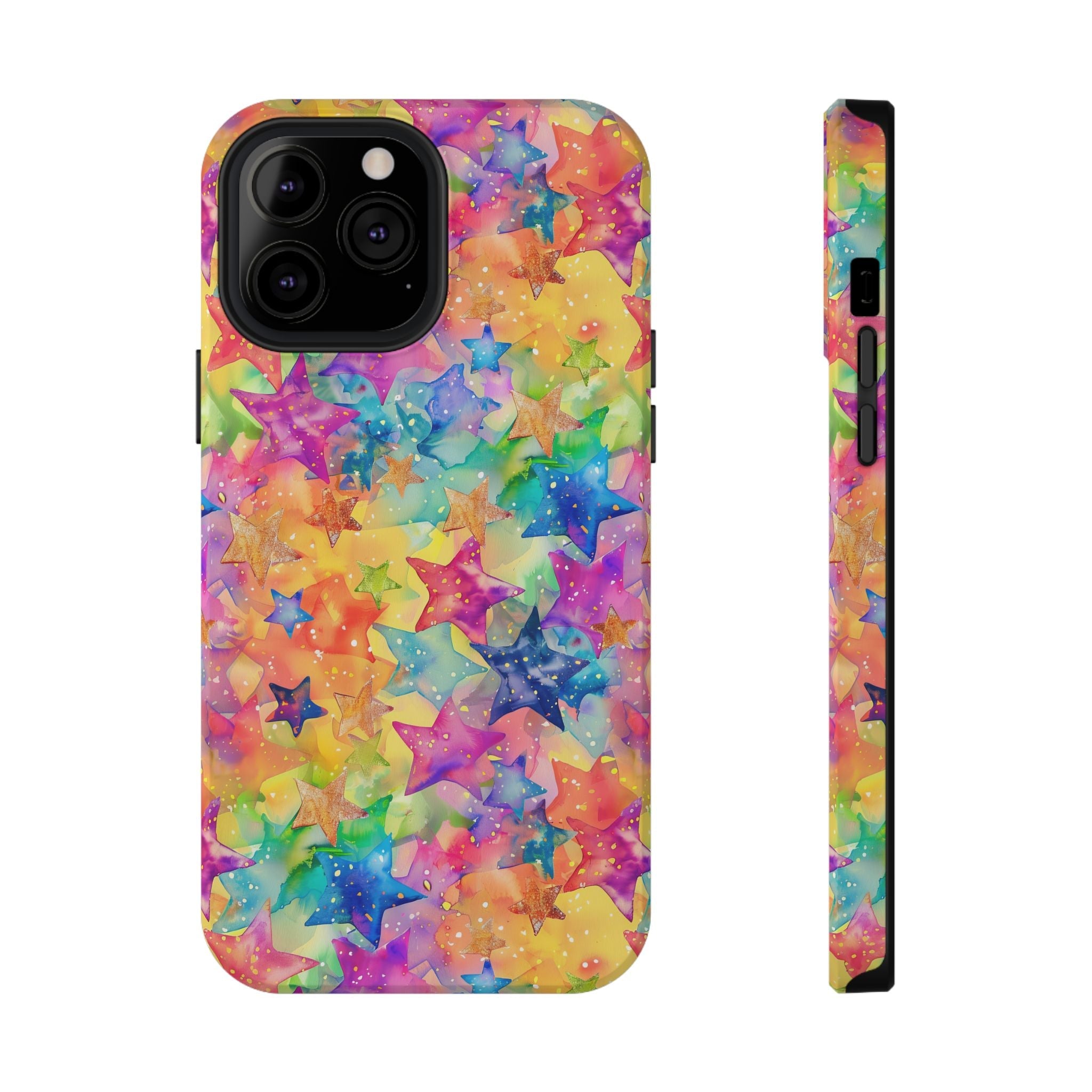 Bespattered Facade Rainbow Stars Impact-Resistant Case