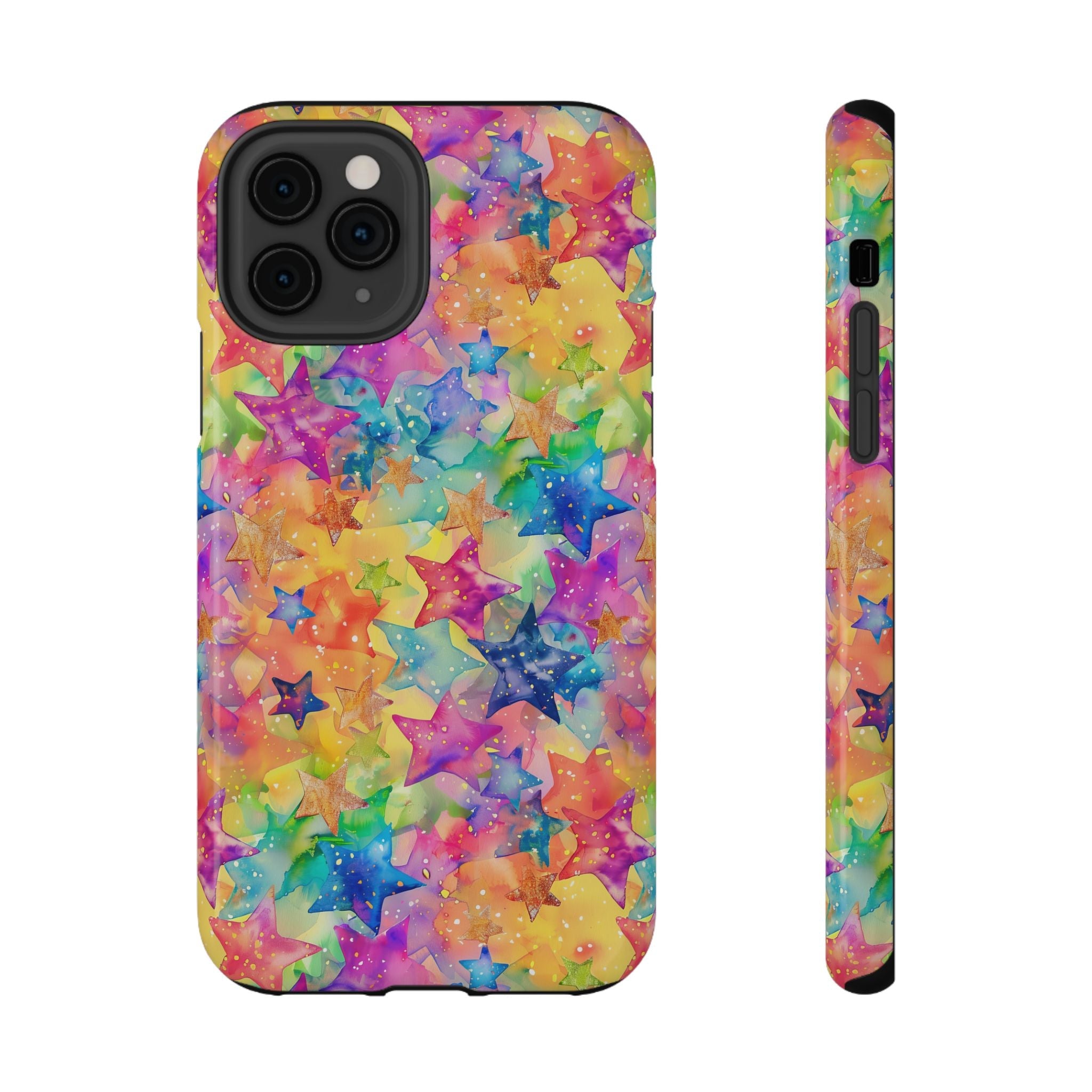 Bespattered Facade Rainbow Stars Impact-Resistant Case