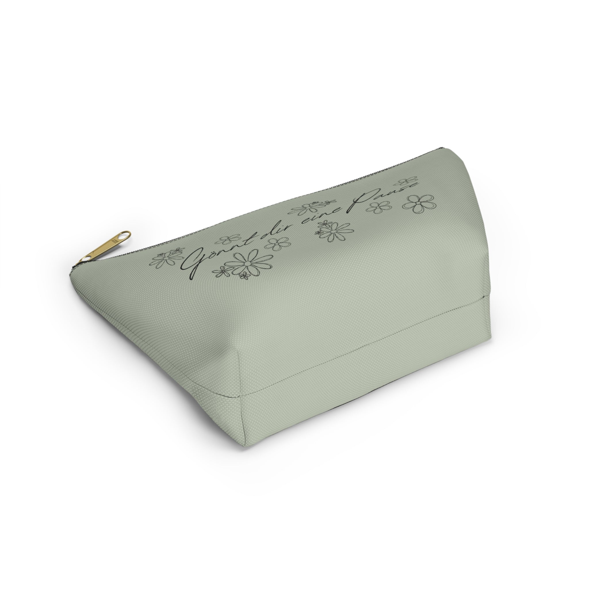German mental health Accessory Pouch "Gönnt dir eine Pause" (Give yourself a break) Floral Makeup Bag, geschenk