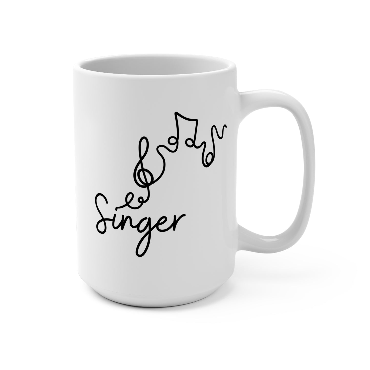 Ceramic singer music notes Mug 15oz.