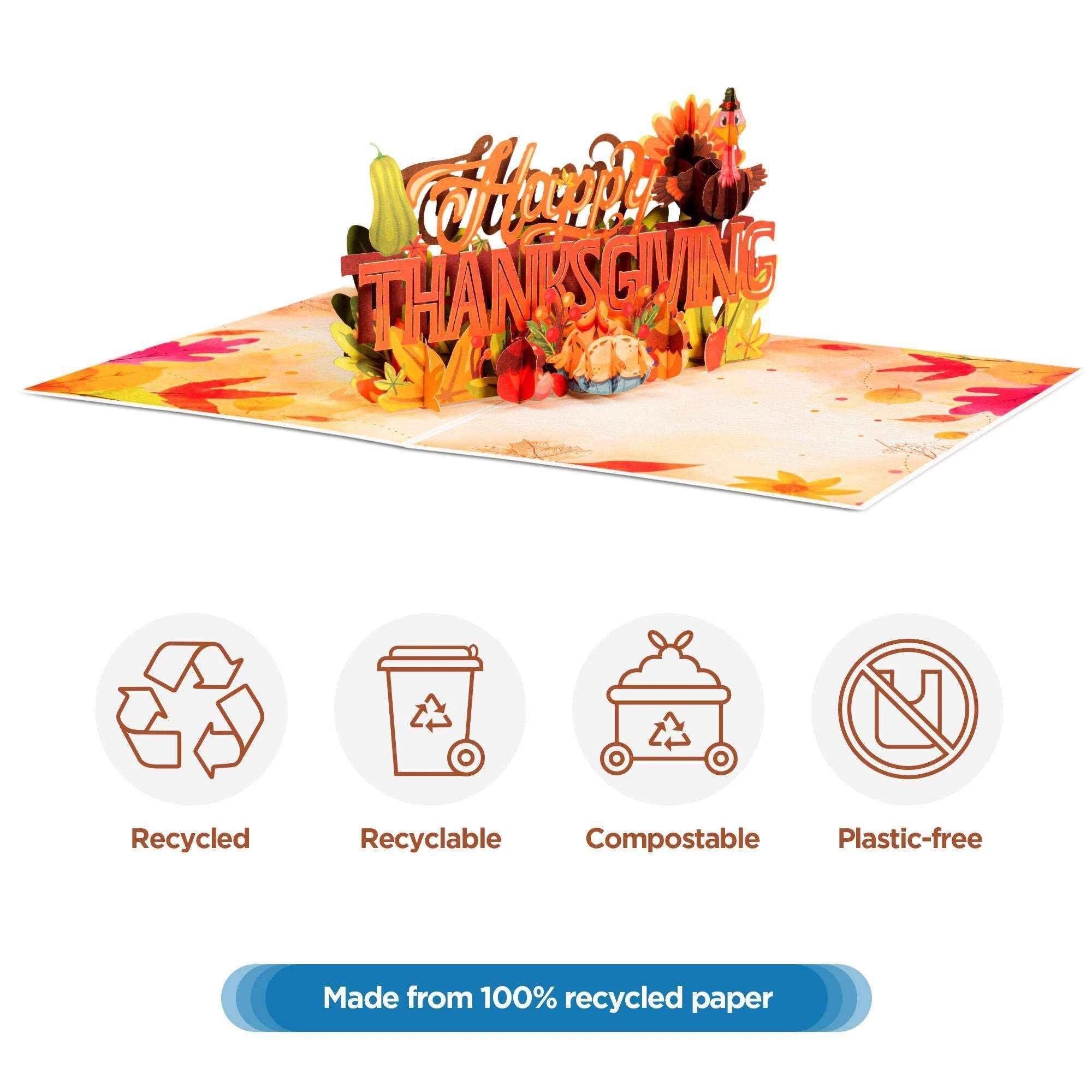 Happy Thanksgiving Friendly Pop Up Card by Paper Love