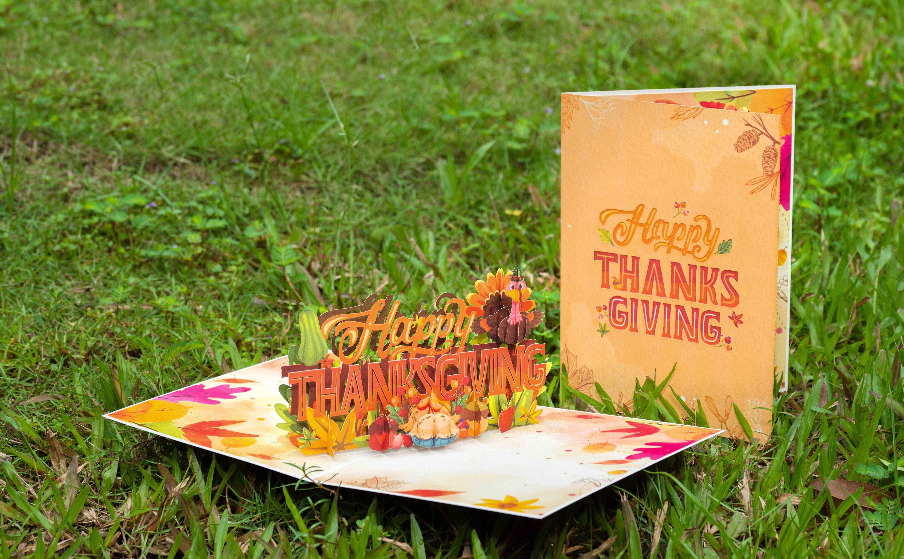 Happy Thanksgiving Friendly Pop Up Card