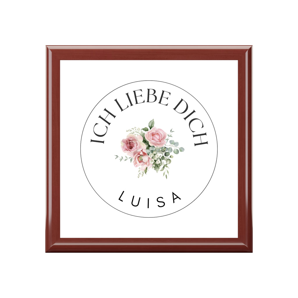 Personalized ich liebe dich German Jewelry Box with Name