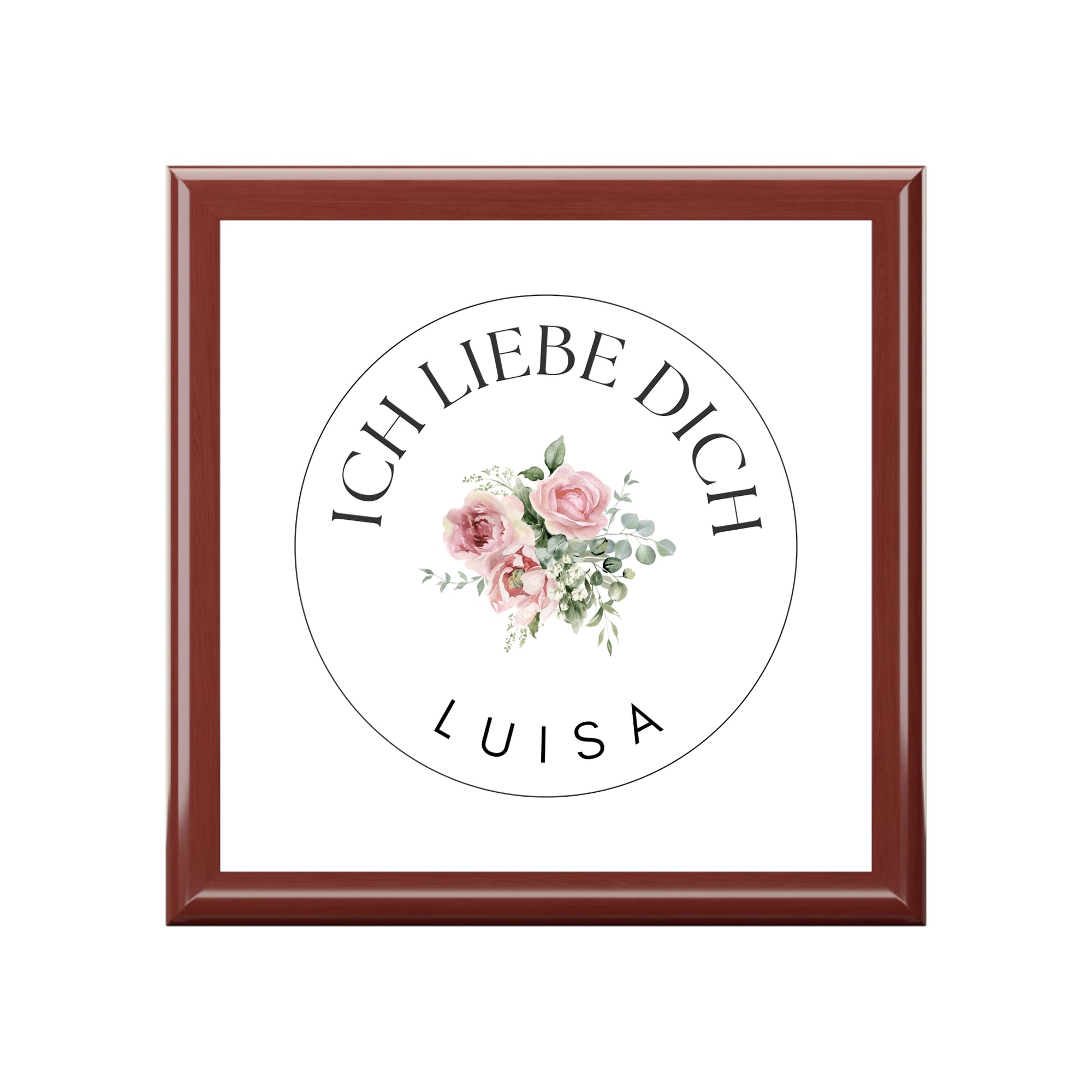 Personalized ich liebe dich German Jewelry Box with Name