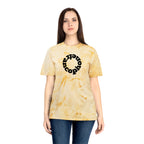 Francophone circular tye-dye tee shirt, retro unisex t-shirt for French language speakers