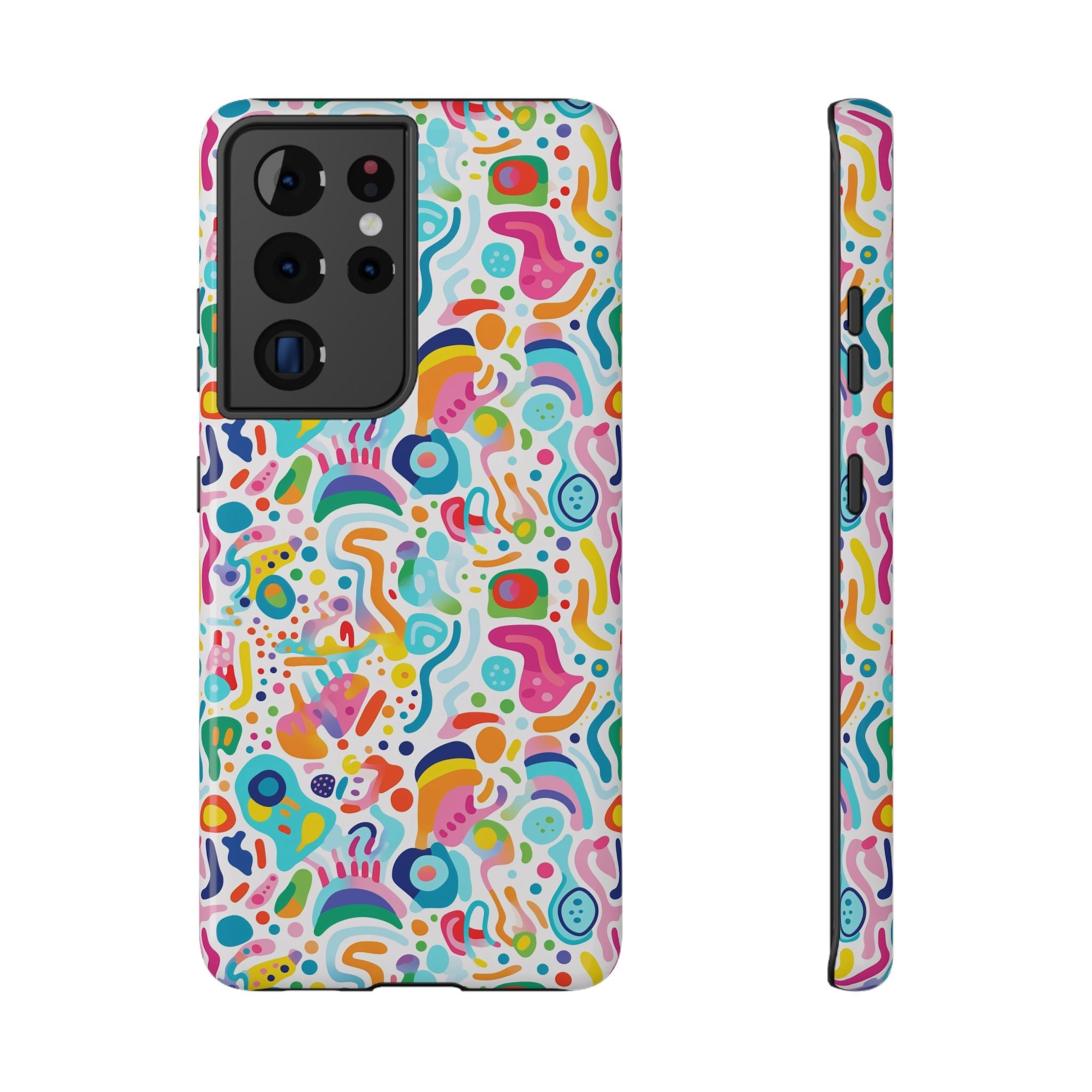 Bespattered Facade Rainbow Doodles Impact-Resistant Case