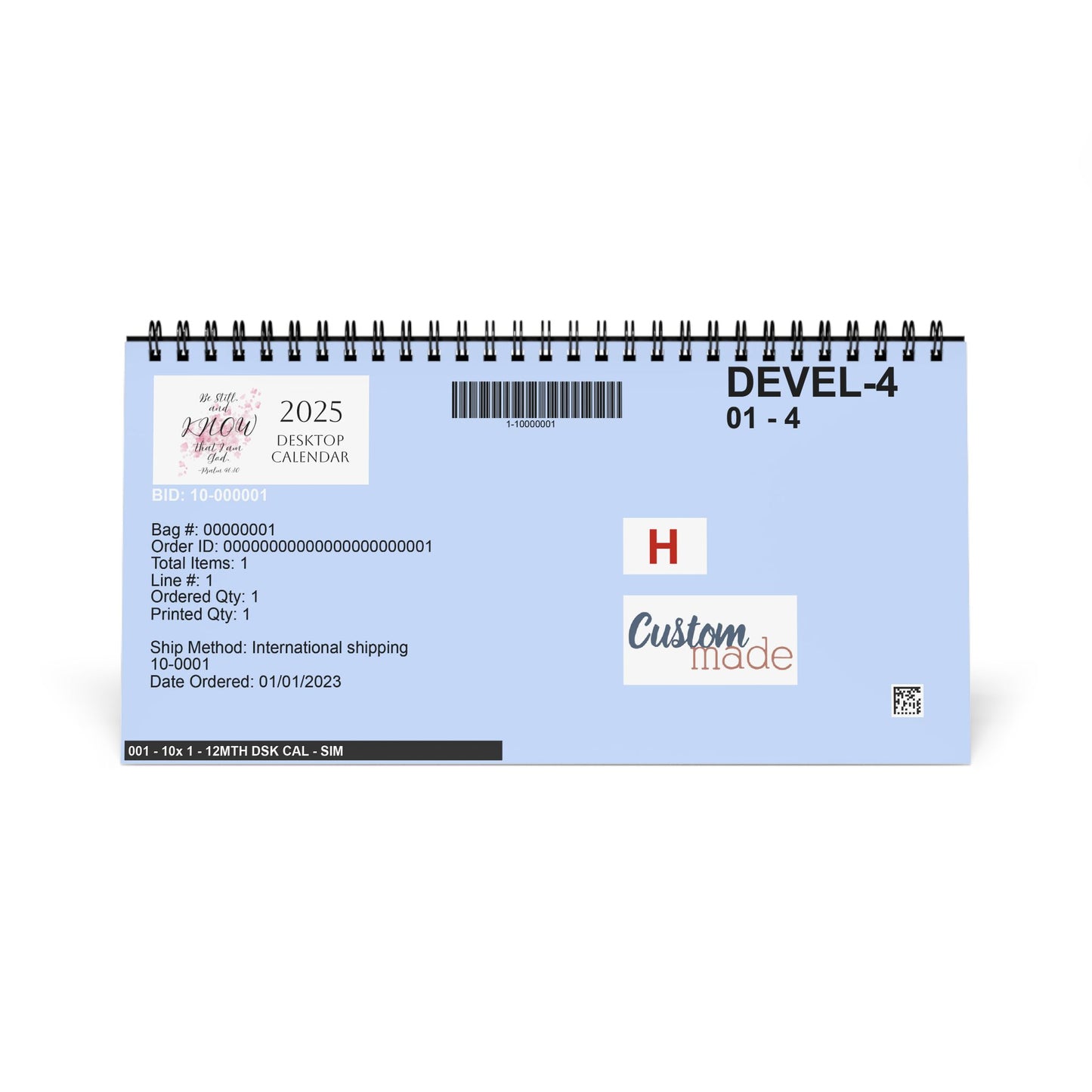 Bible verse Desktop Calendar (2025 grid)
