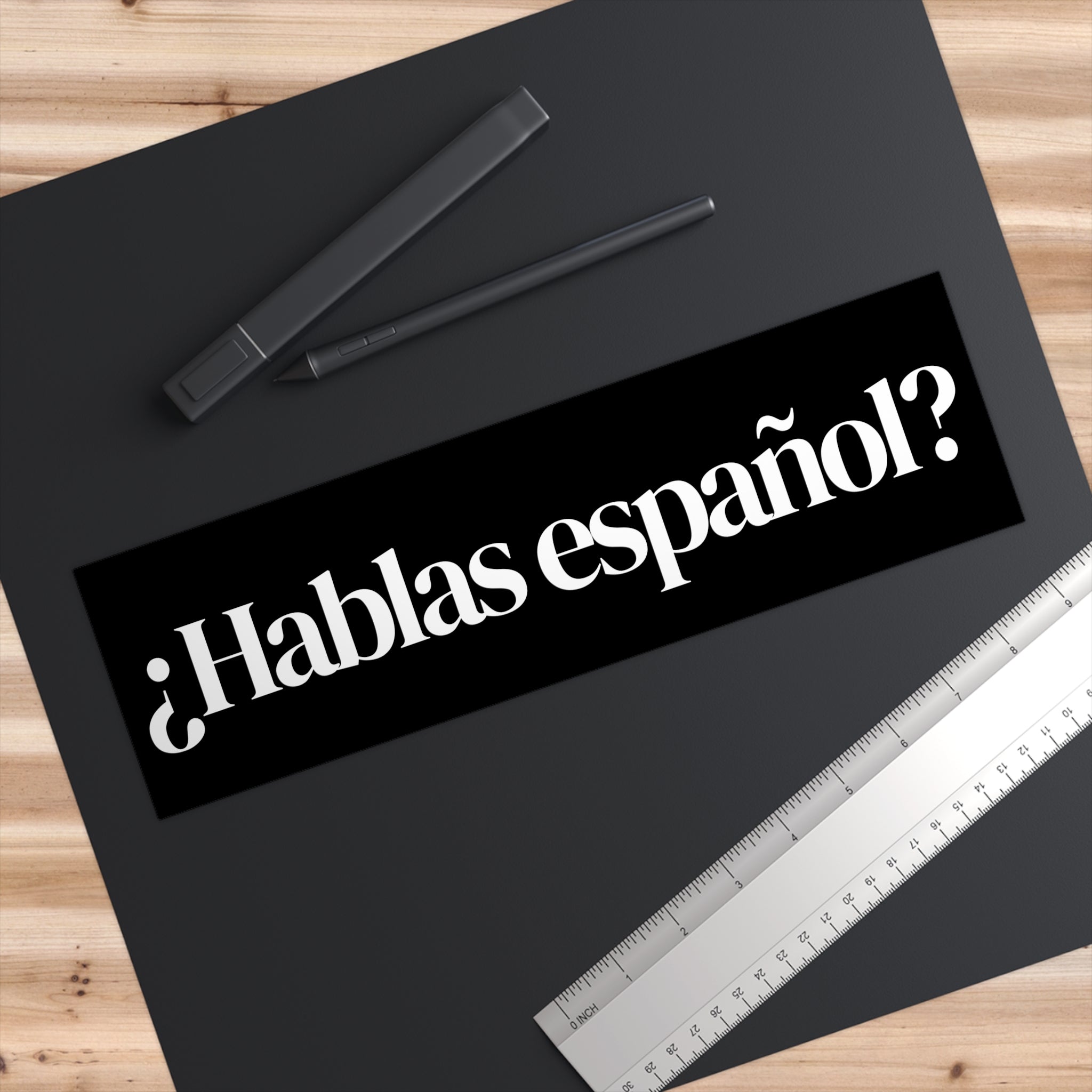 Hablas español? Spanish Language Bumper Sticker