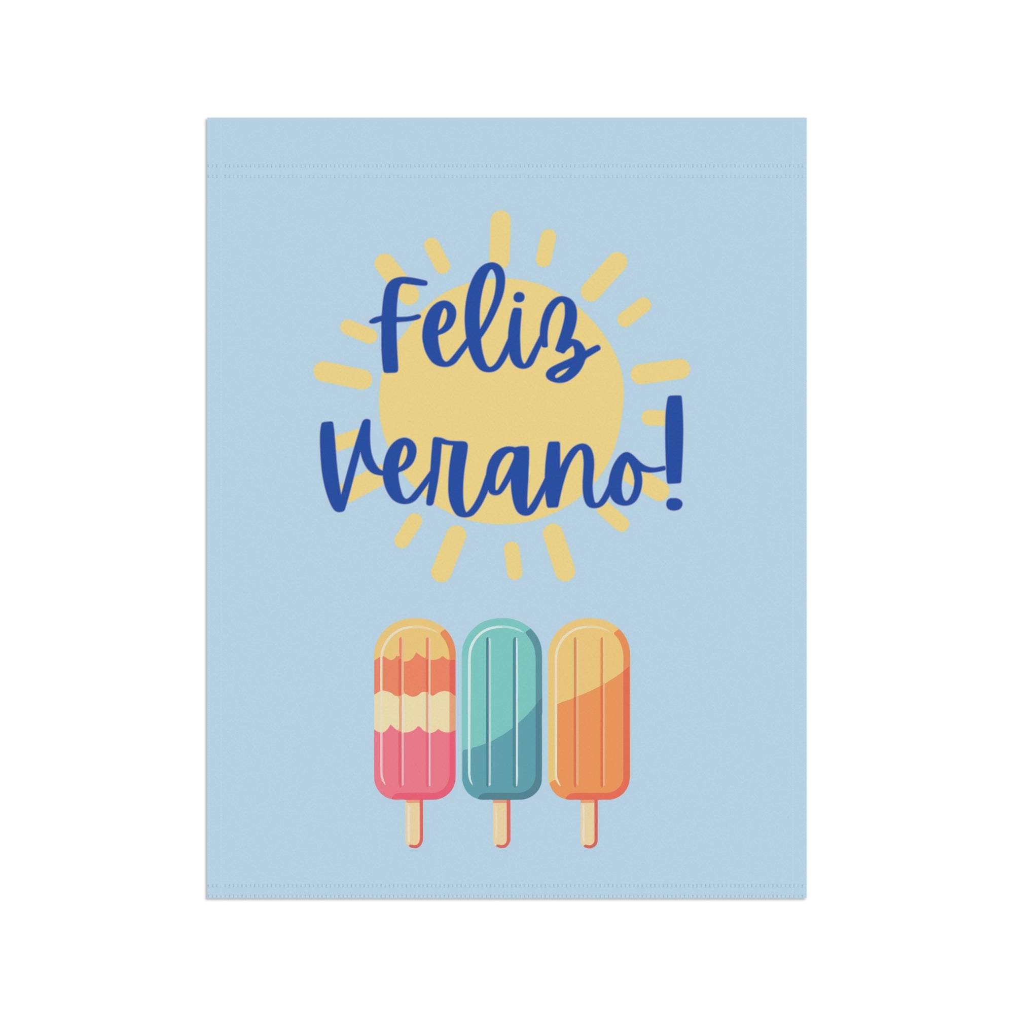 Feliz Verano Summer garden flag