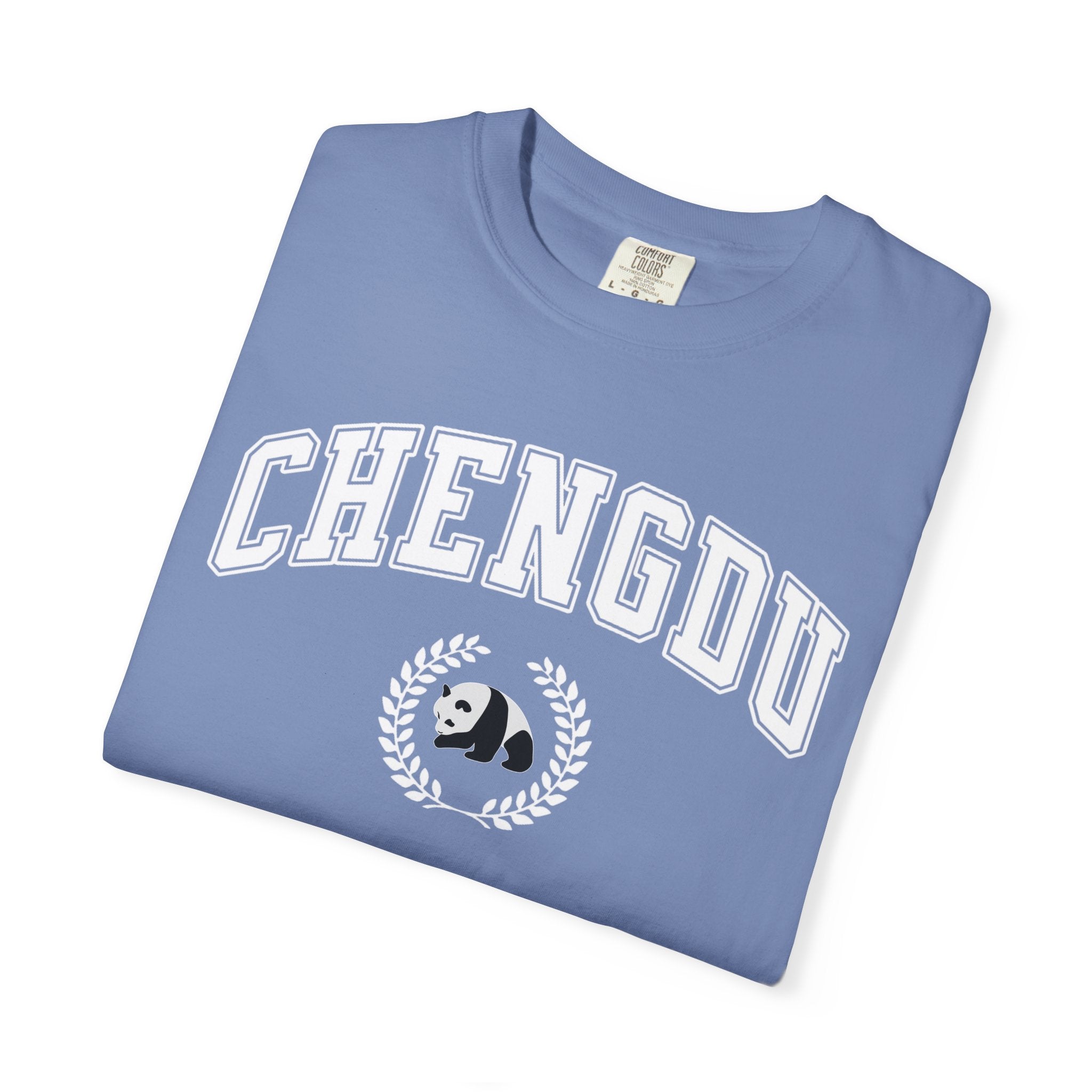 Chengdu Panda College-Style T-Shirt, Comfort Colors tee