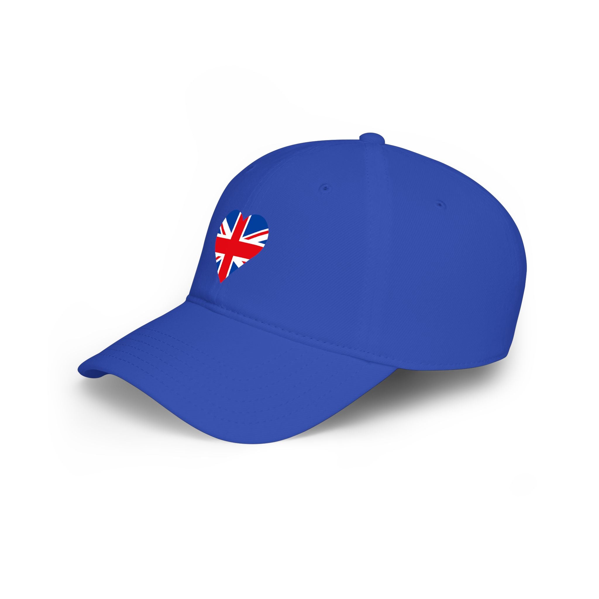 Union Jack United Kingdom flag Heart Cap, Low Profile Baseball Hat