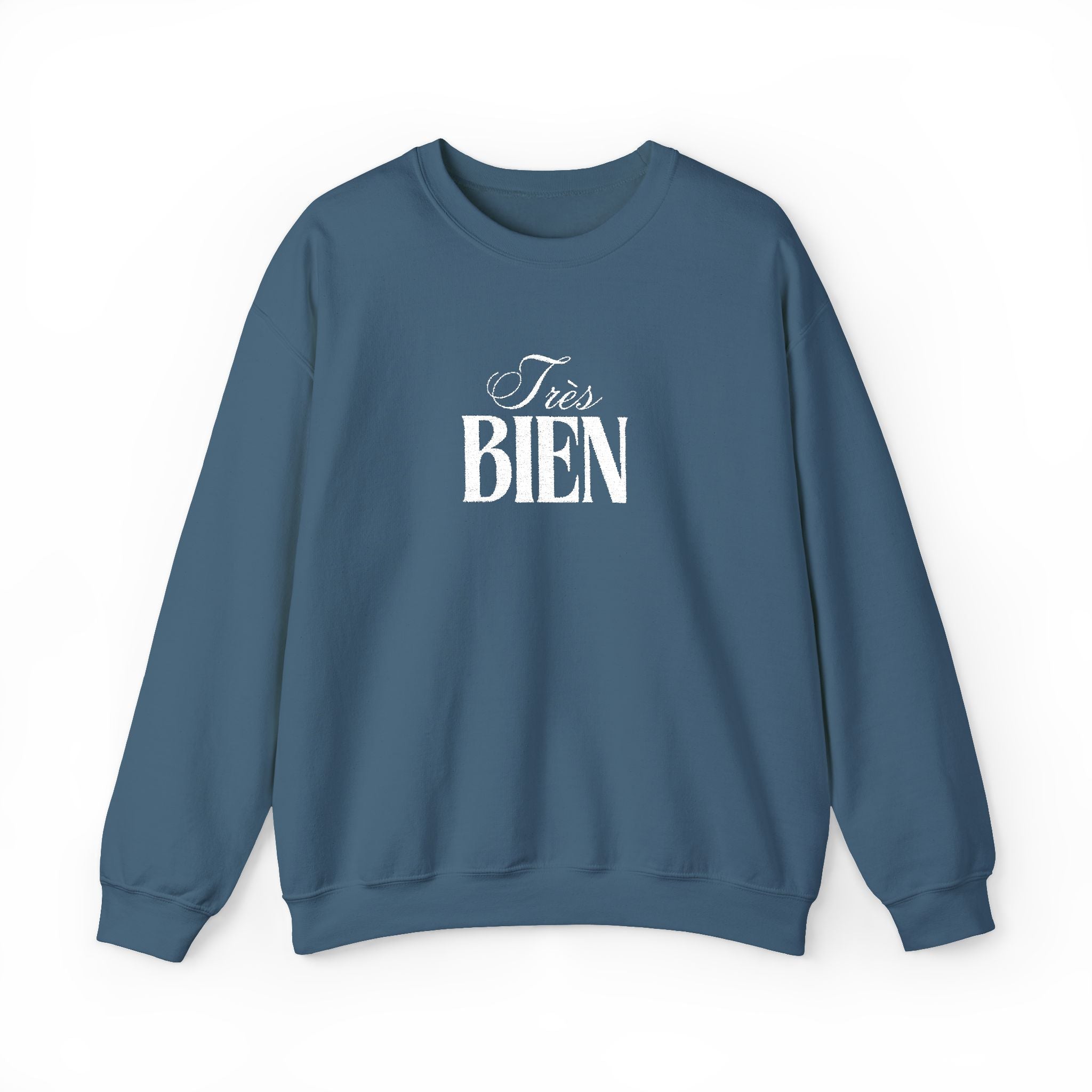 Embroidered Très Bien Sweatshirt -French Phrase Graphic Crewneck