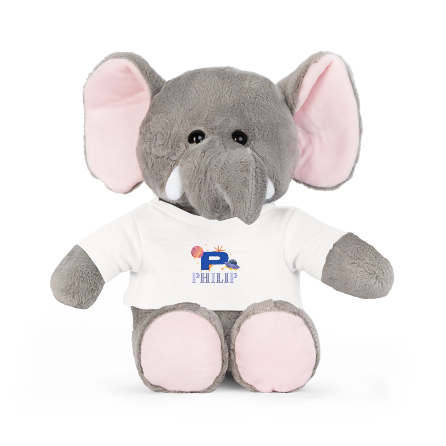 Personalized stuffed animal - Space themed with initial