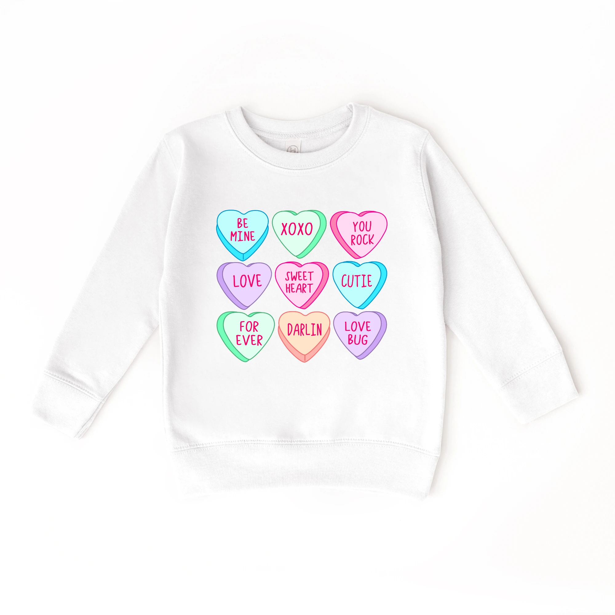 Conversation Hearts toddler and youth Sweater, Valentine's Day collection by Benny and Ray Apparel