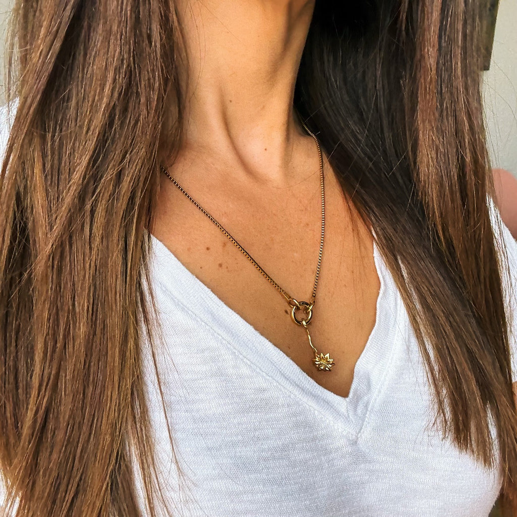 December Narcissus Birth Flower Necklace Charm