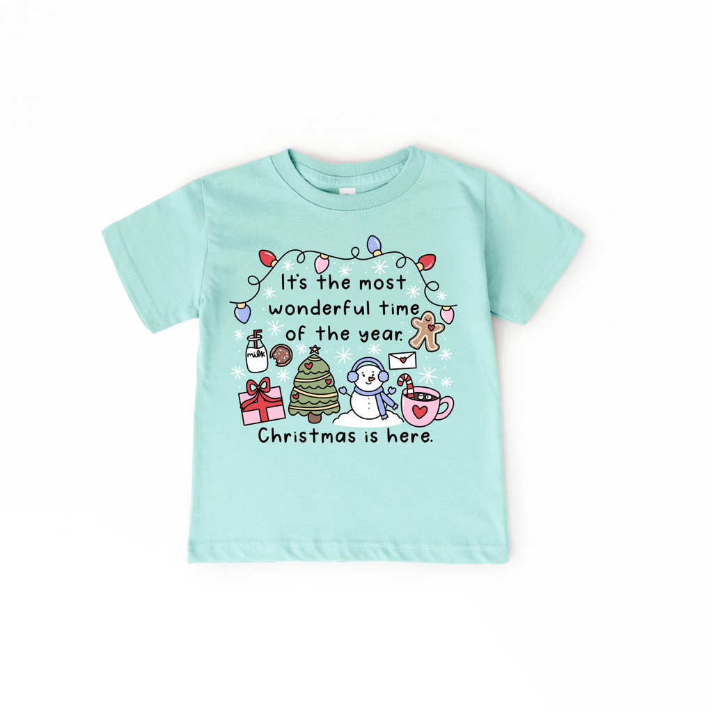 Most Wonderful time of the Year toddler and youth tee shirt, Christmas collection by Benny and Ray Apparel