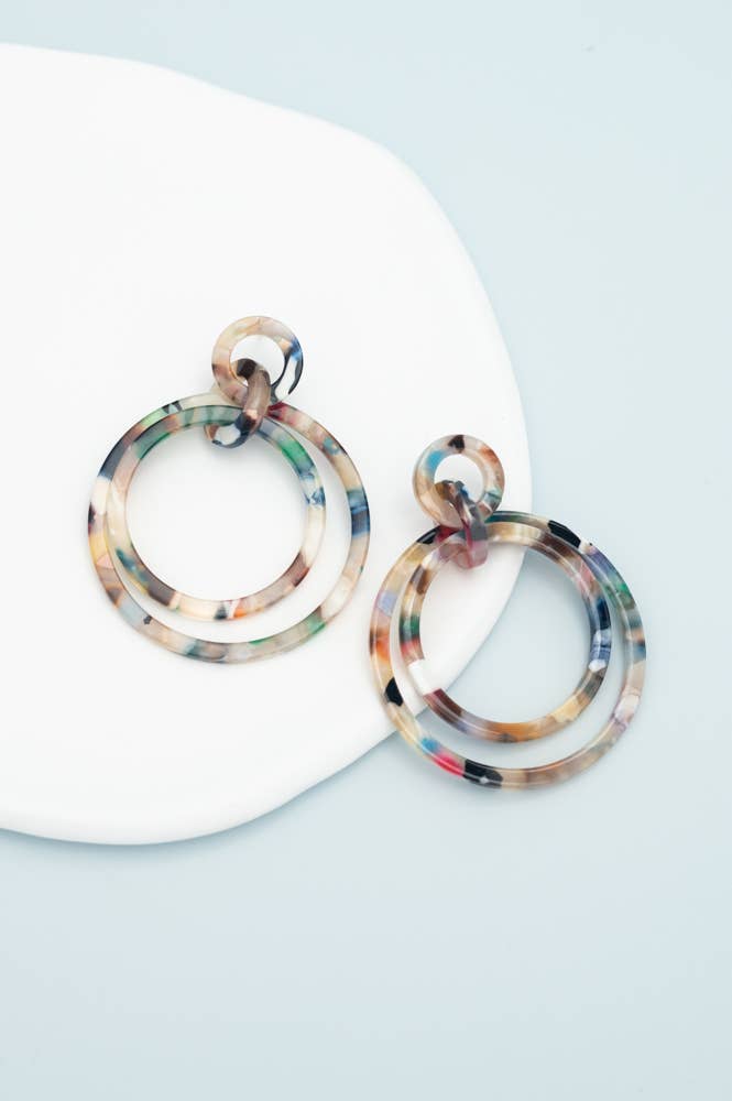 Margot Multicolored Resin Dangle Earrings