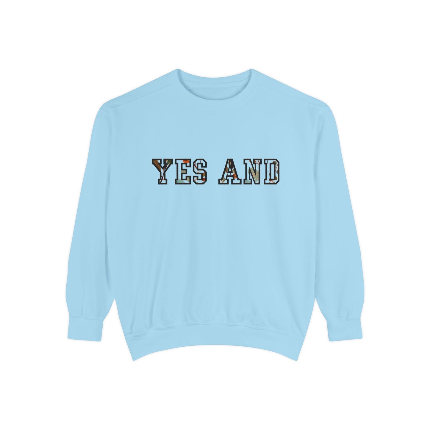 Sweat-shirt Oui et texte en bloc, couleurs confort