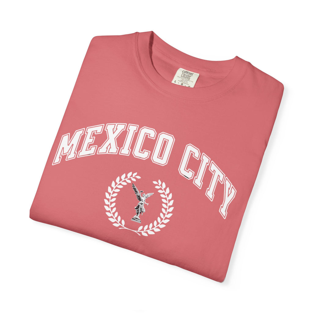 Mexico City Vintage Tee — Laurel Crest with Monumento a la Independencia Graphic T-Shirt