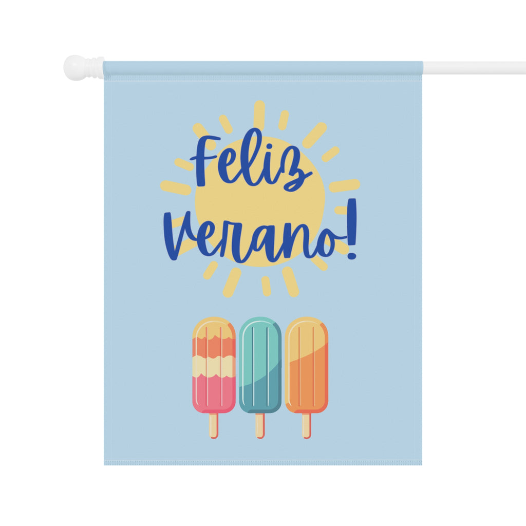 Feliz Verano Summer garden flag