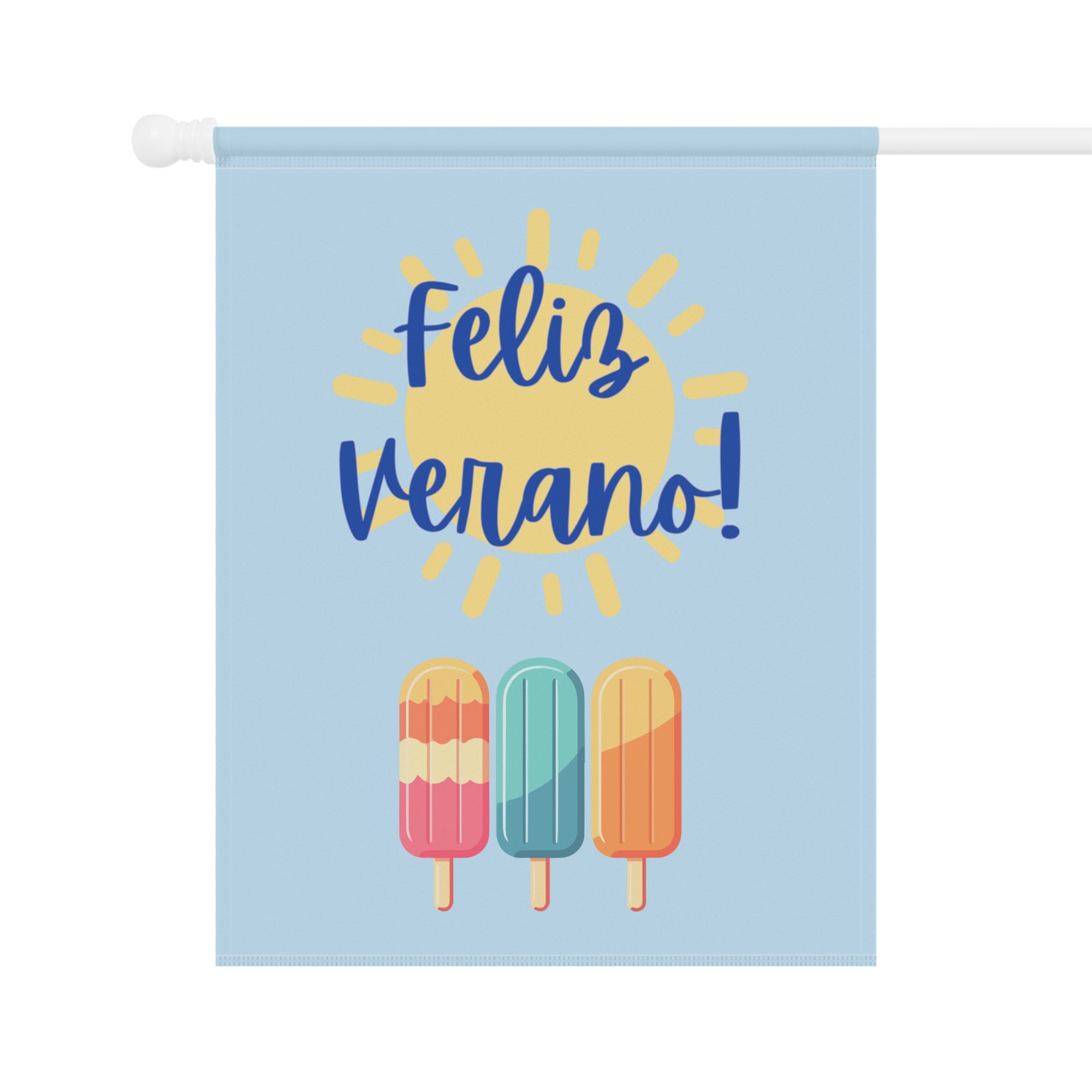 Feliz Verano Summer garden flag