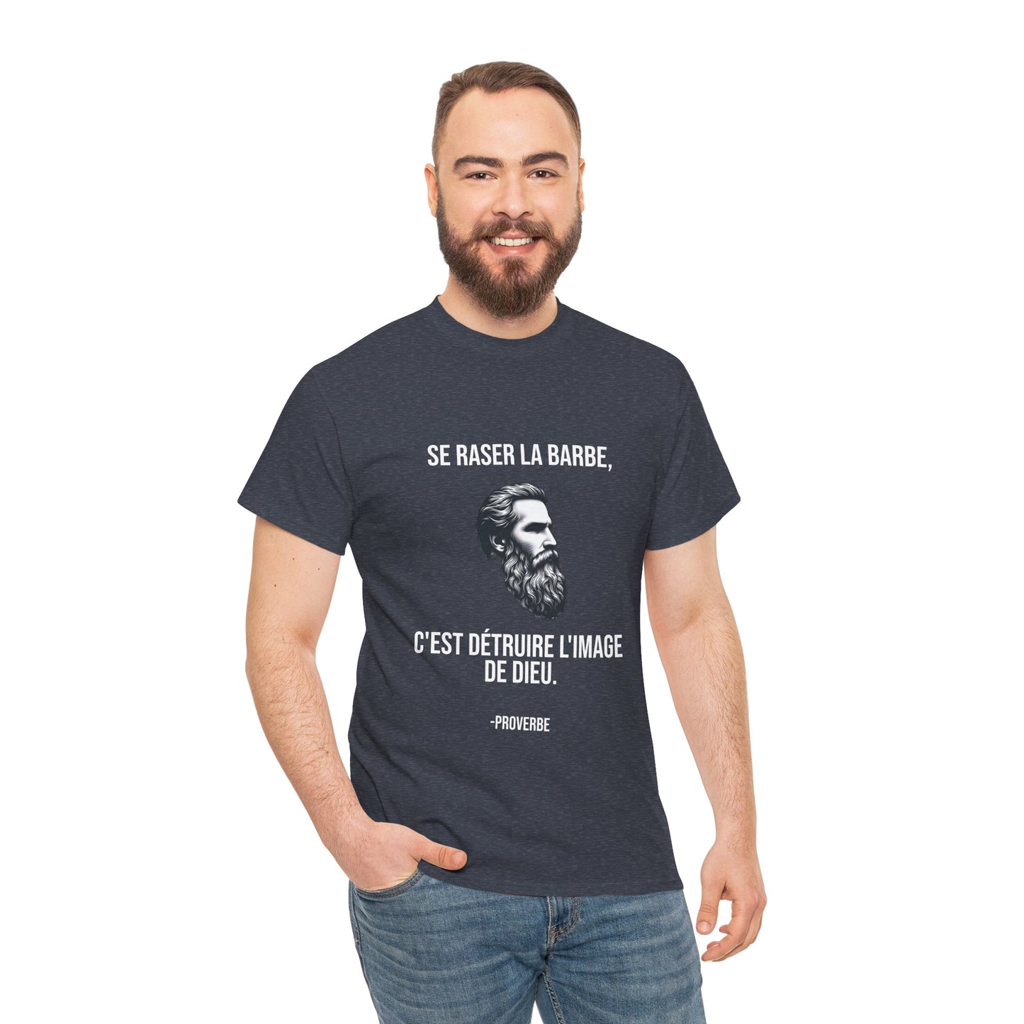 Se raser la barbe French proverb Tee