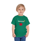 Manzana Apple and Pencil Toddler Tee Shirt by Printify