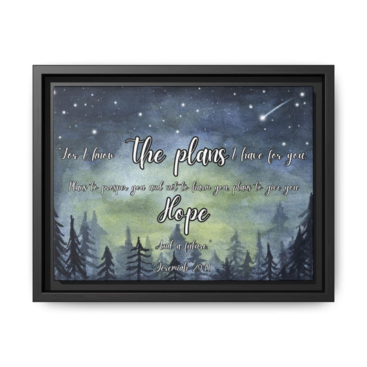Jeremiah 29:11 Bible Verse wall art framed canvas