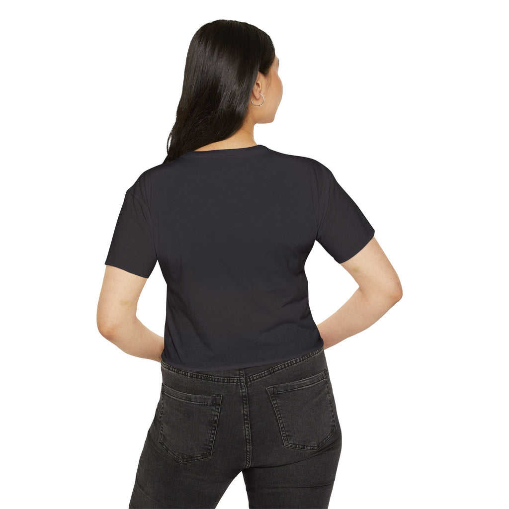 Auf Deutsch, bitte script crop top, German phrase tee, minimalist typography