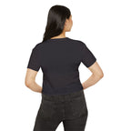 Auf Deutsch, bitte script crop top, German phrase tee, minimalist typography