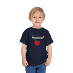 Manzana Apple and Pencil Toddler Tee Shirt by Printify