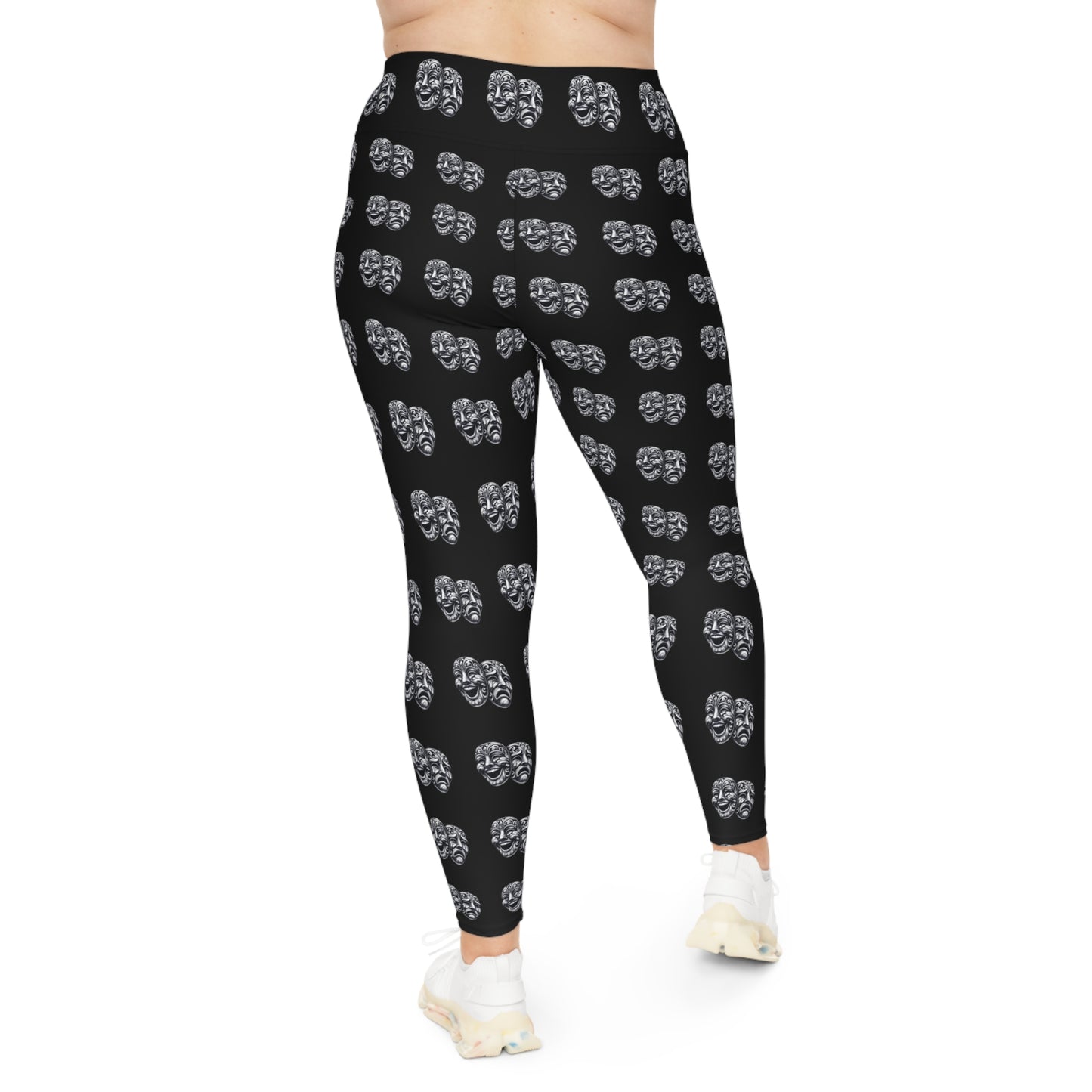 Plus size drama mask leggings