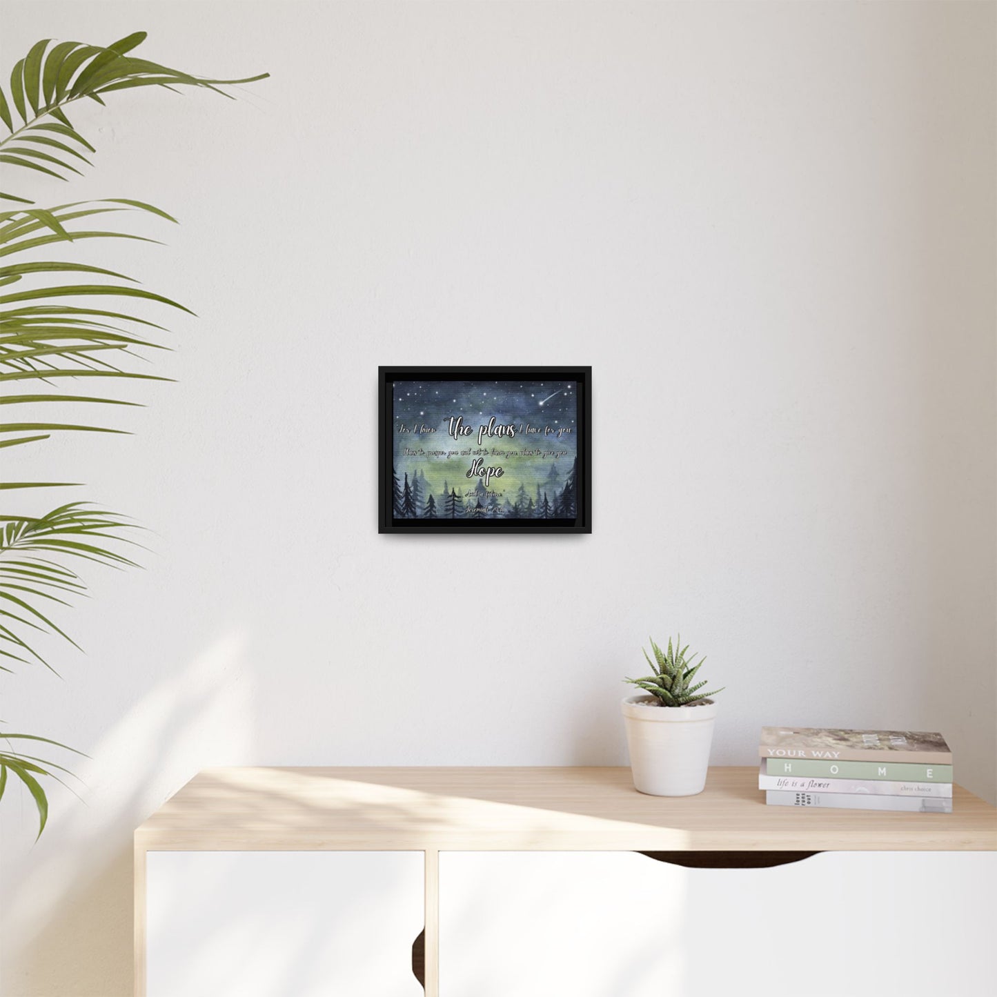 Jeremiah 29:11 Bible Verse wall art framed canvas
