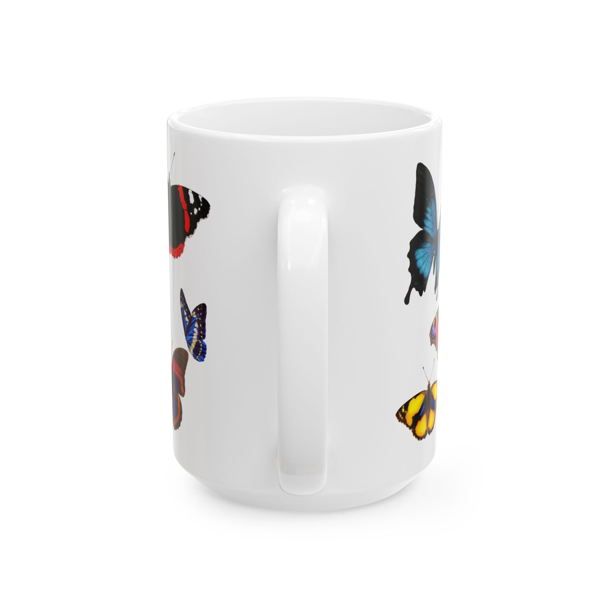 Farfalle Italian Vintage Butterflies Ceramic Mug — Colorful insect Design (11oz & 15oz)