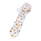 German Necktie with bavarian pretzels, beer steins, traditional hat, Fernsehturm tower Pattern