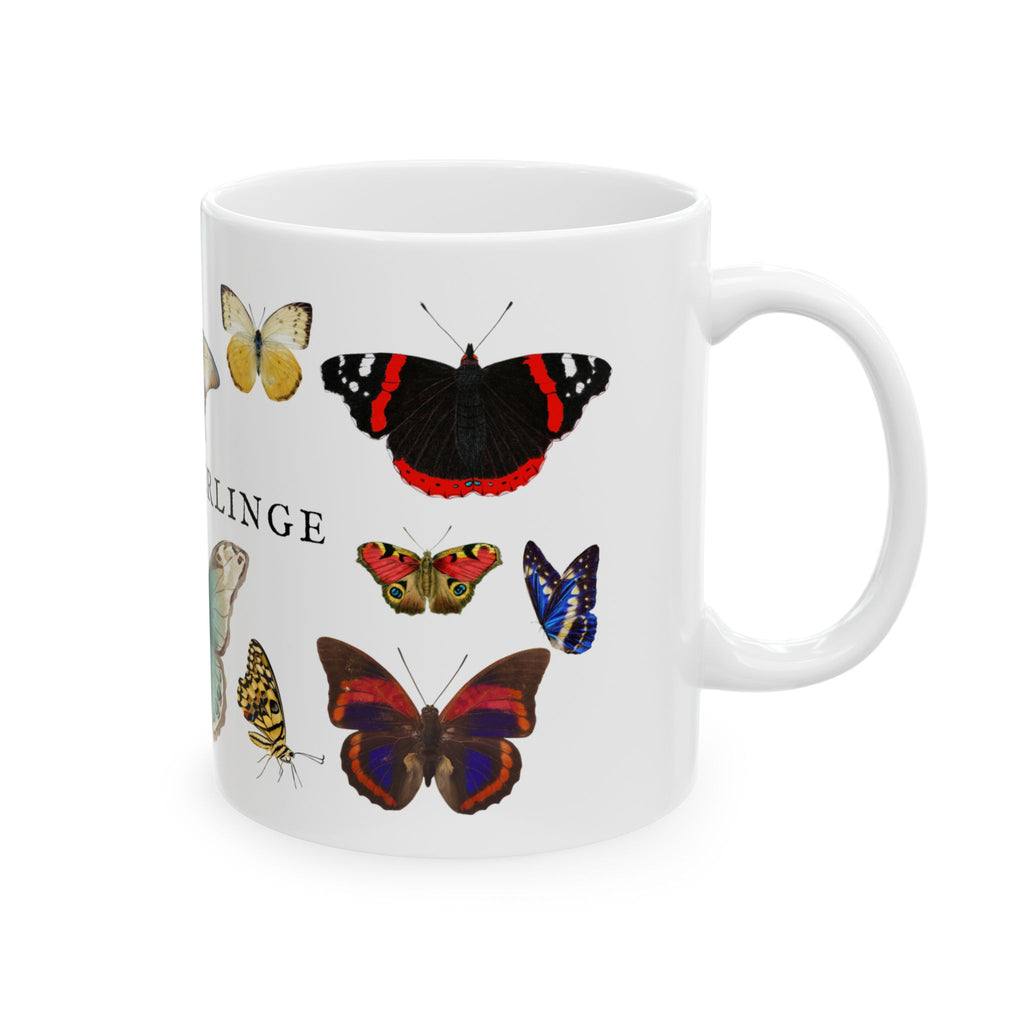 German Schmetterlinge vintage Butterfly Species Ceramic Mug — Vintage style Illustration (11oz & 15oz)