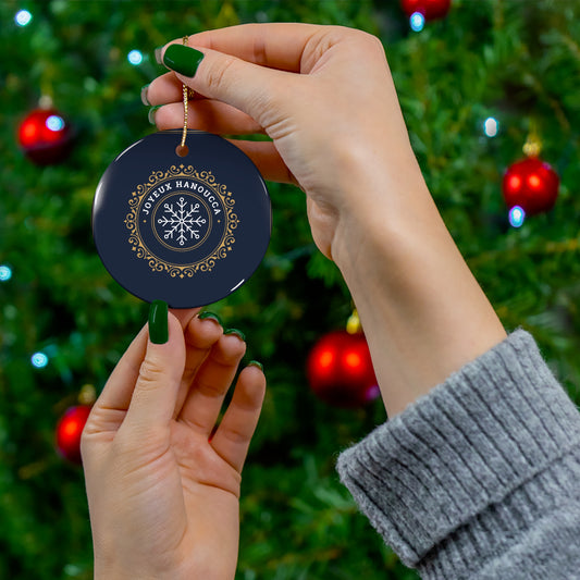 Joyeux Hanoucca Ceramic Ornament