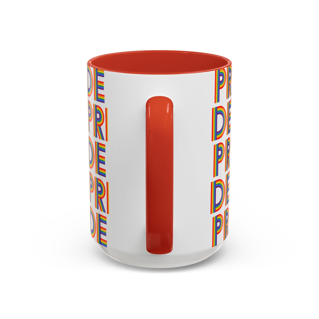 Bespattered Facade Pride Rainbow Ribbon Letters Mug | Eight Colors | 11oz or 15oz